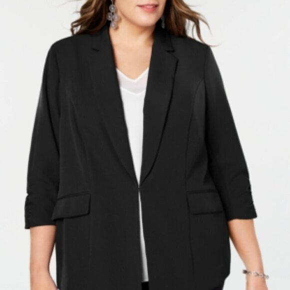 .n.c. International Concepts Plus Size 3/4-Sleeve Blazer - Picture 1 of 6